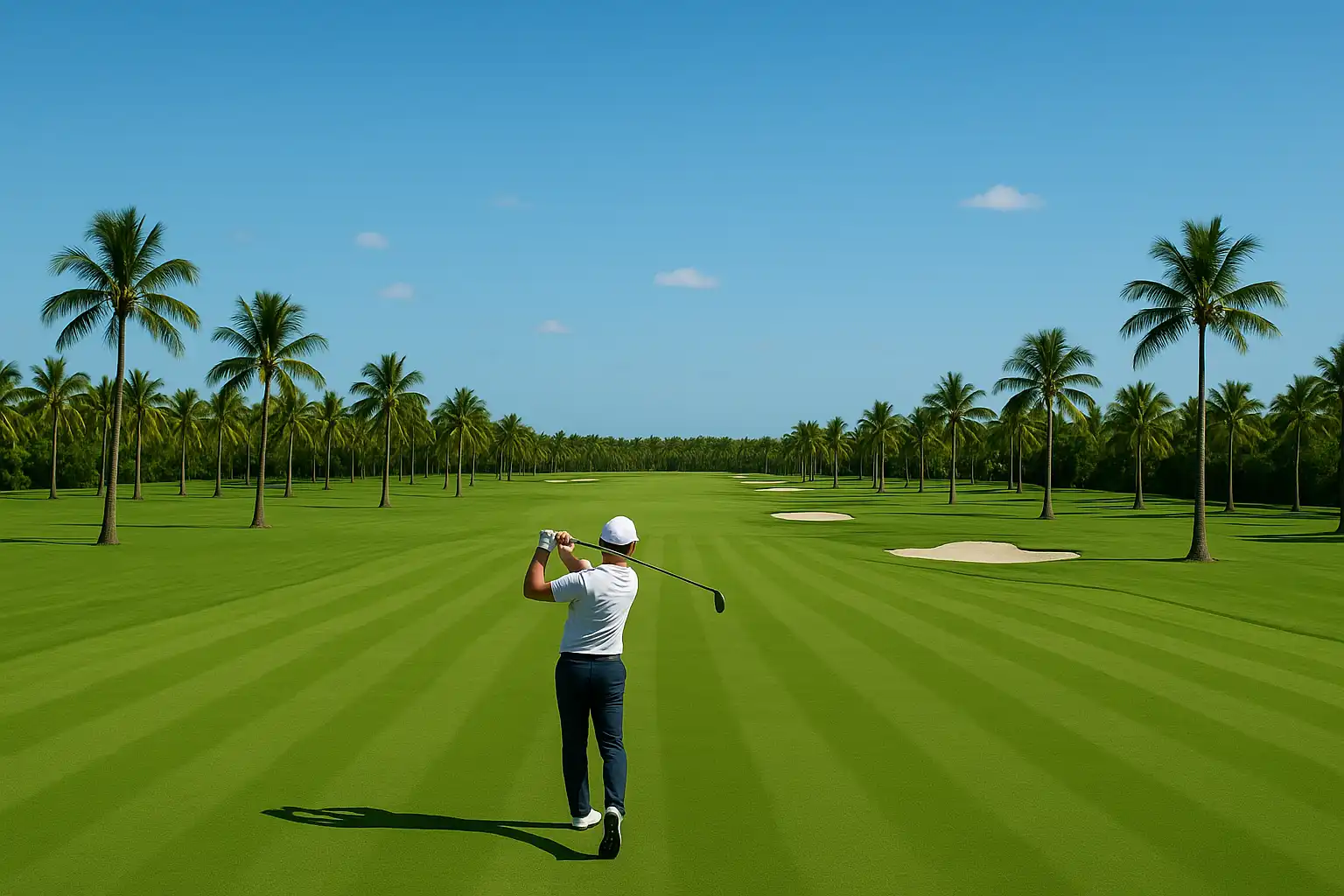 Vacation golfer